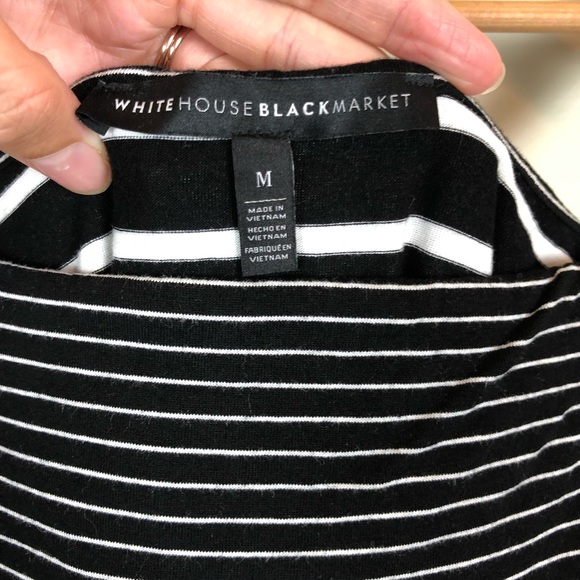 WHBM Striped Off the Shoulder Flare Sleeve Top - Picture 7 of 7